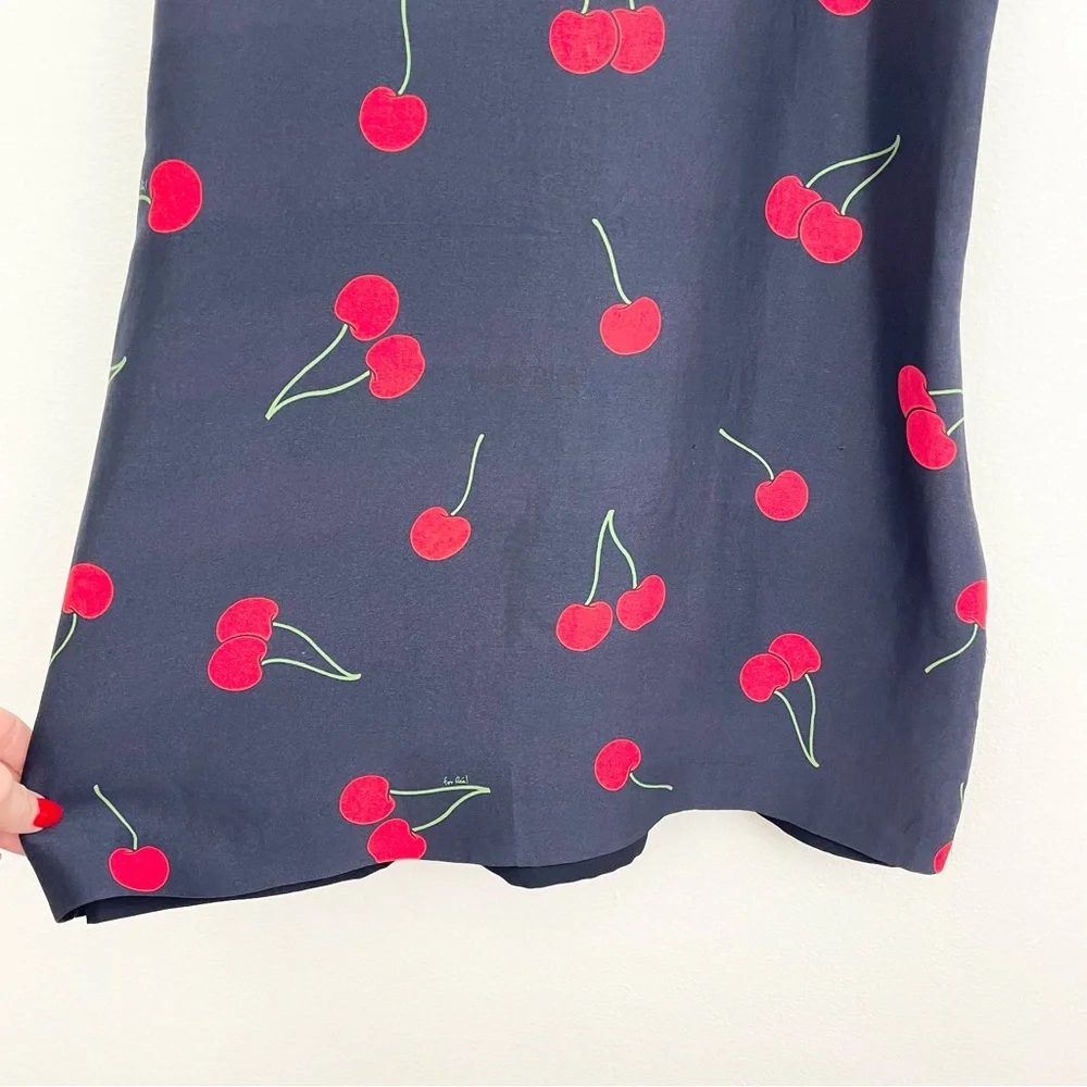Realisation Par Navy Mini Dress with Red Cherry Print - Picture 4 of 8